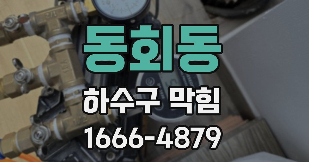 동회동 하수구 막힘