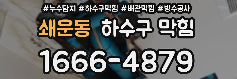 쇄운동 하수구 막힘