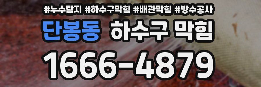 단봉동 하수구 막힘