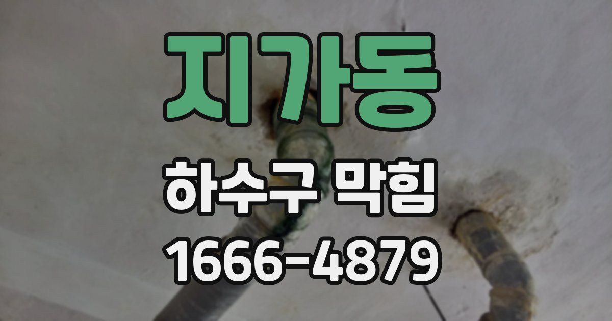 지가동 하수구 막힘