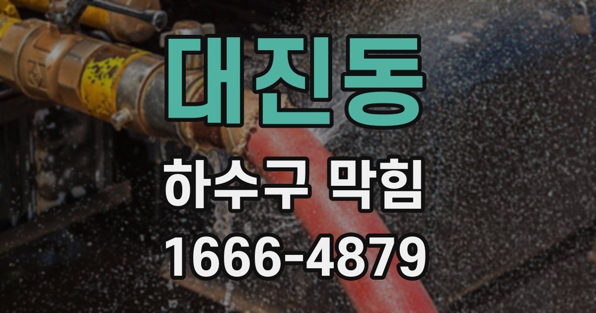 대진동 하수구 막힘
