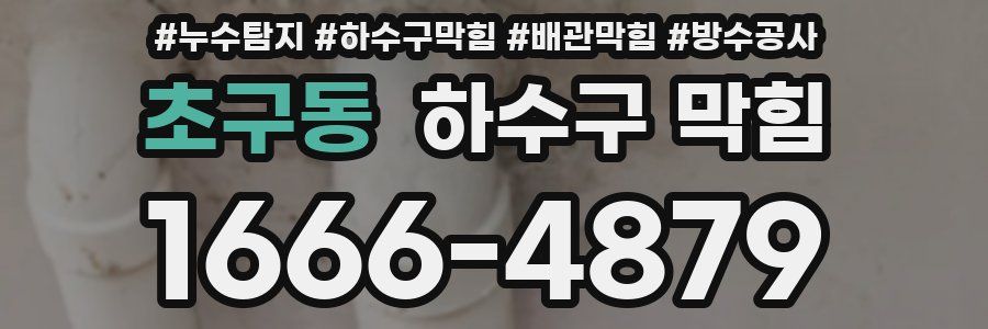 초구동 하수구 막힘