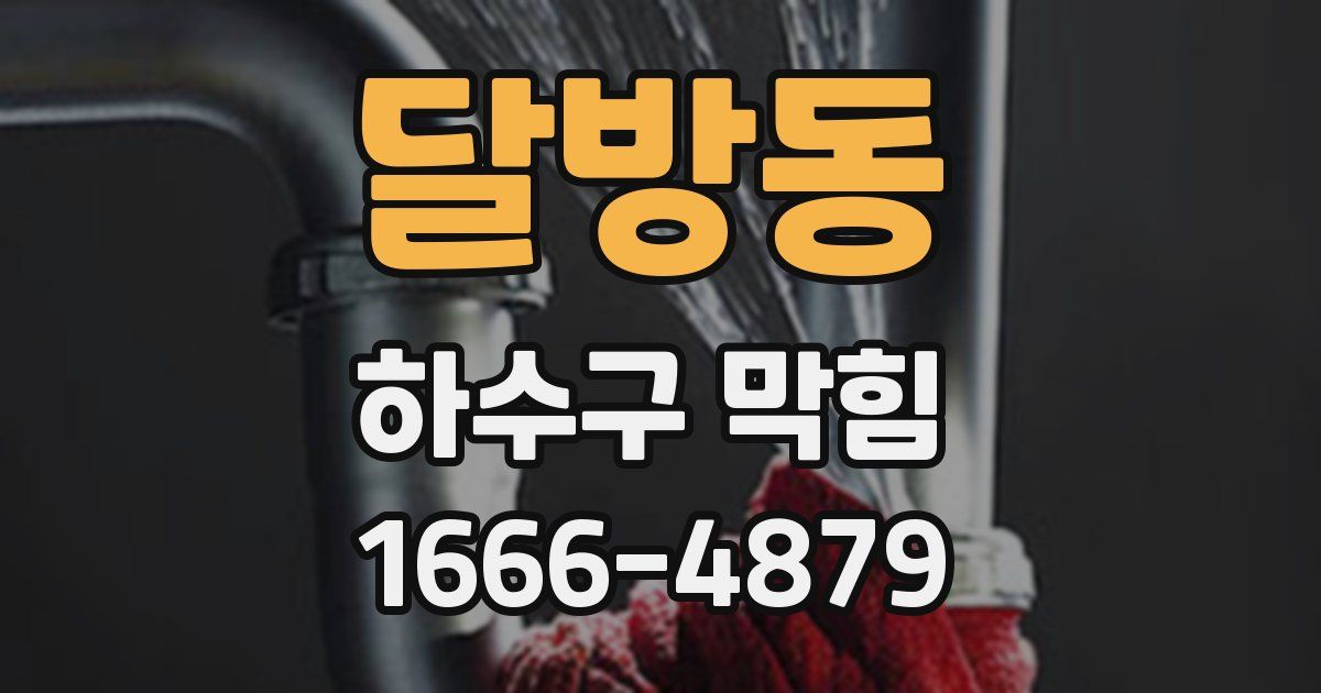 달방동 하수구 막힘