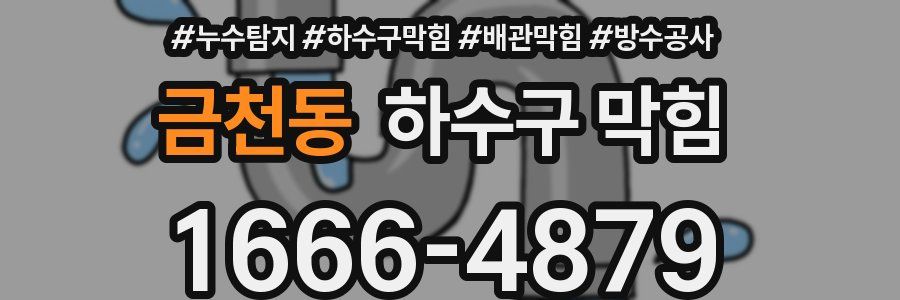 금천동 하수구 막힘
