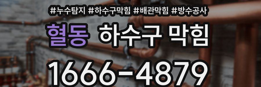혈동 하수구 막힘