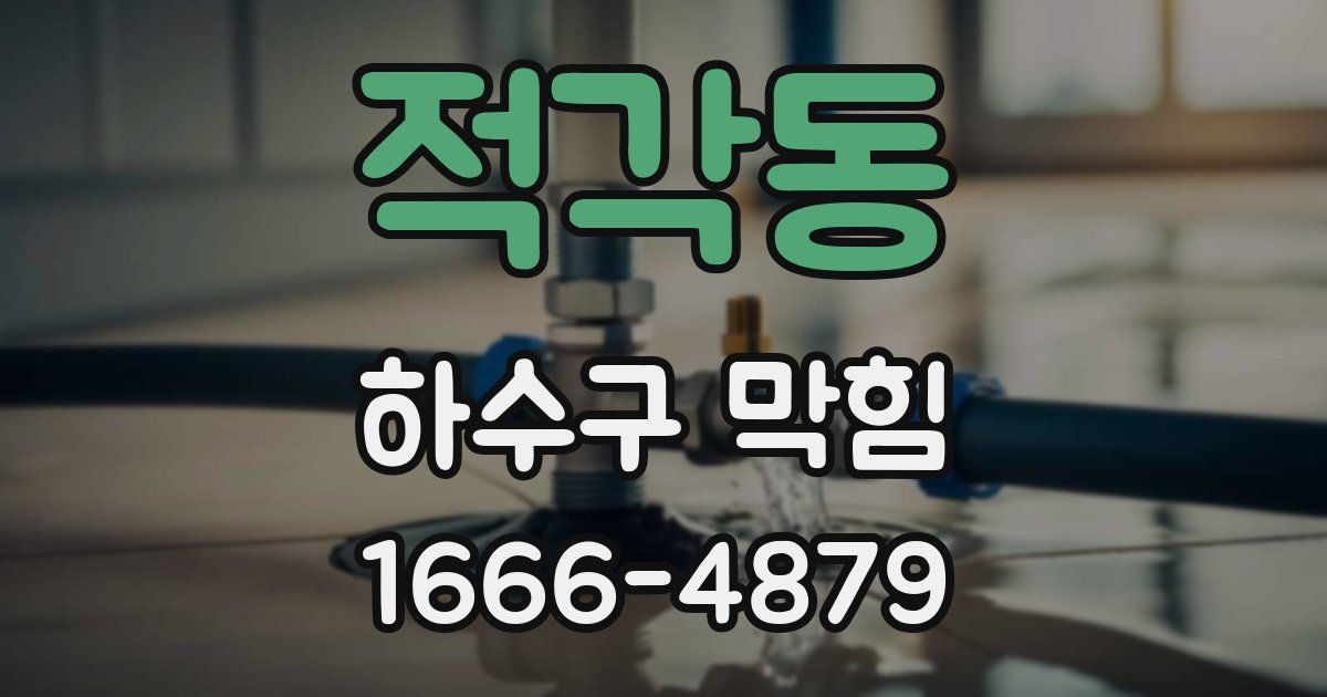 적각동 하수구 막힘