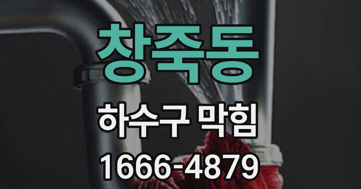 창죽동 하수구 막힘