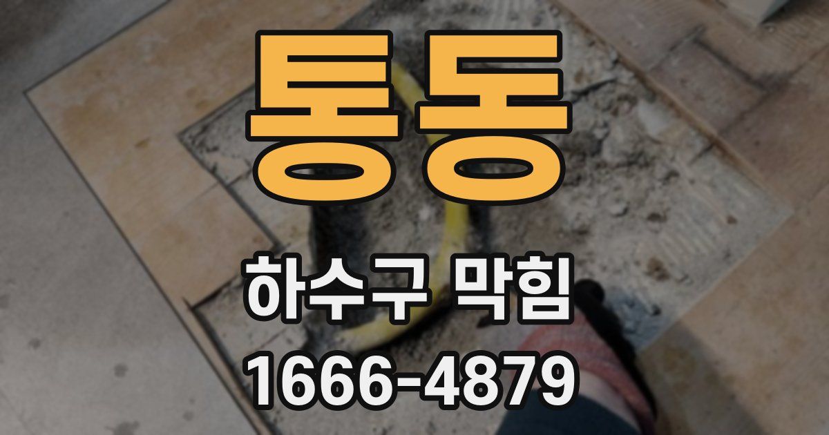 통동 하수구 막힘