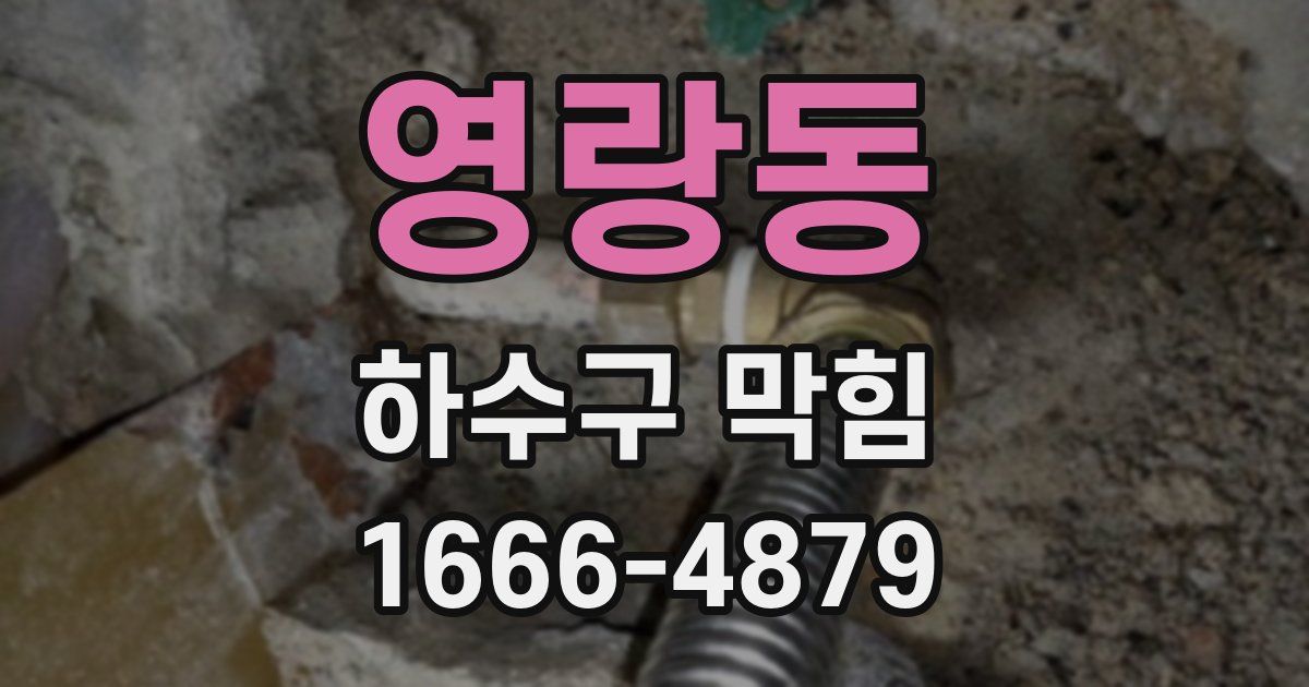 영랑동 하수구 막힘
