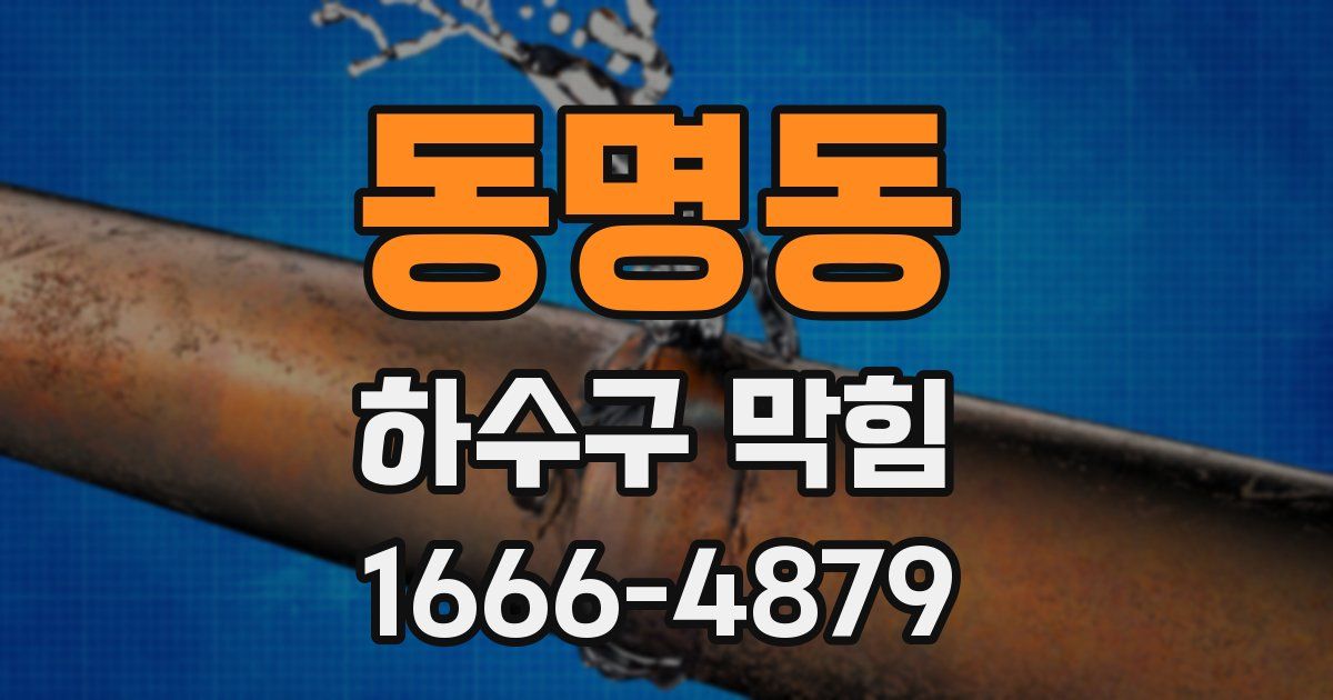 동명동 하수구 막힘