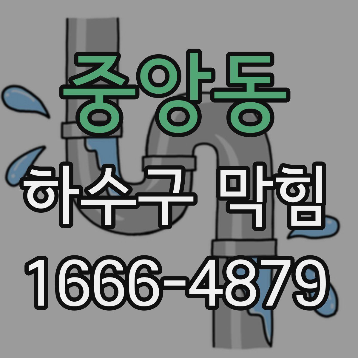중앙동 하수구 막힘