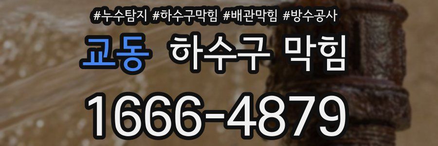 교동 하수구 막힘