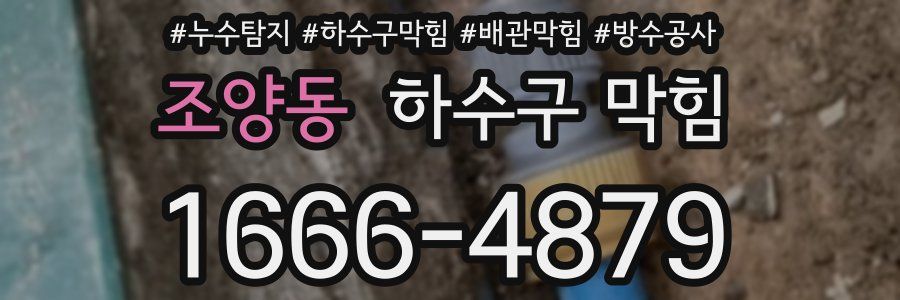조양동 하수구 막힘