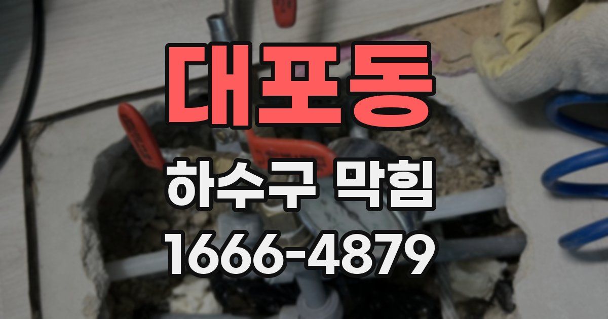 대포동 하수구 막힘
