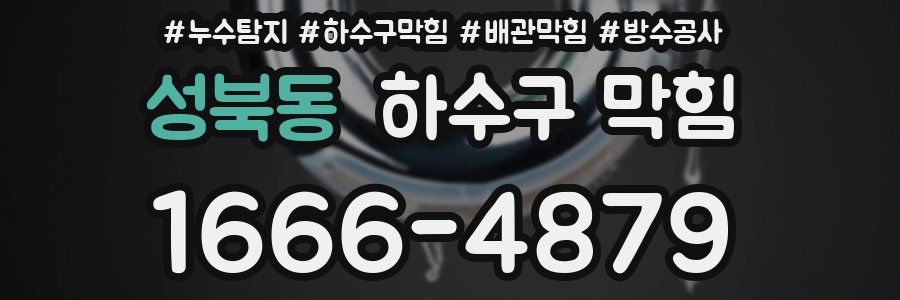성북동 하수구 막힘