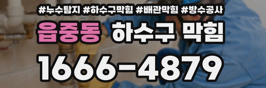 읍중동 하수구 막힘