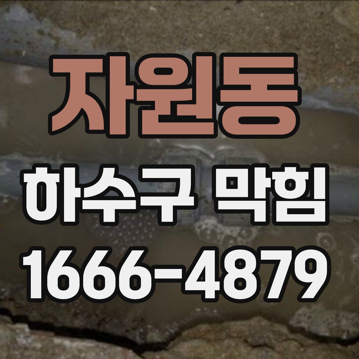 자원동 하수구 막힘