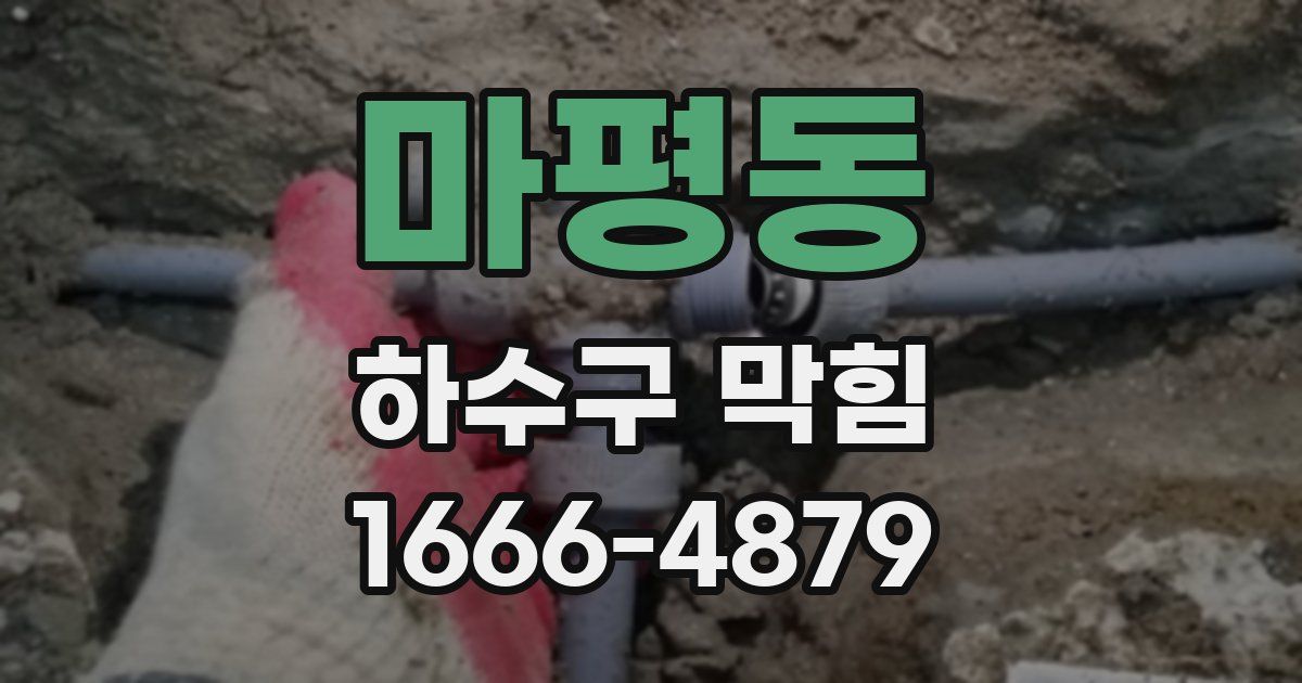 마평동 하수구 막힘