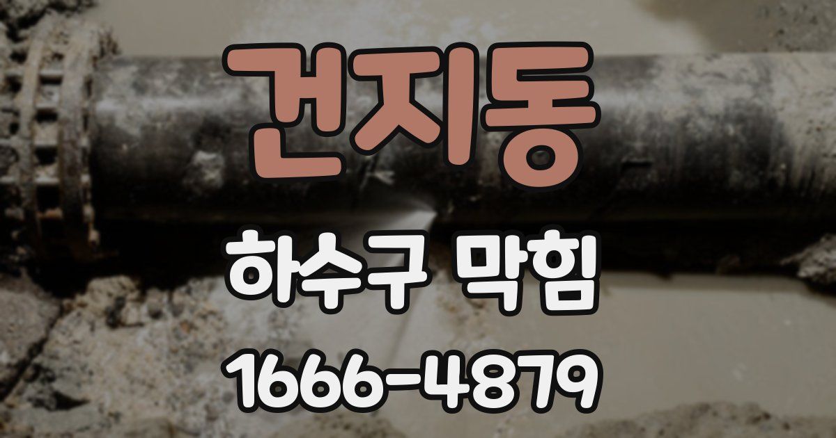 건지동 하수구 막힘