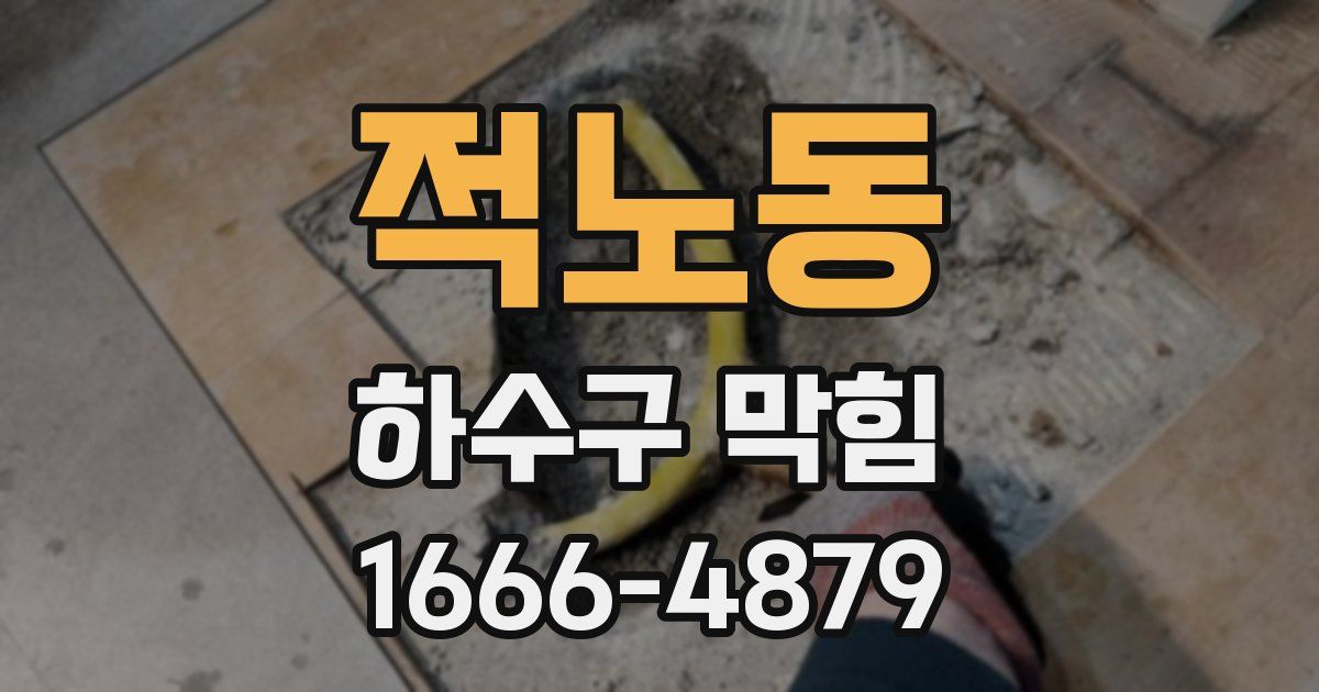 적노동 하수구 막힘