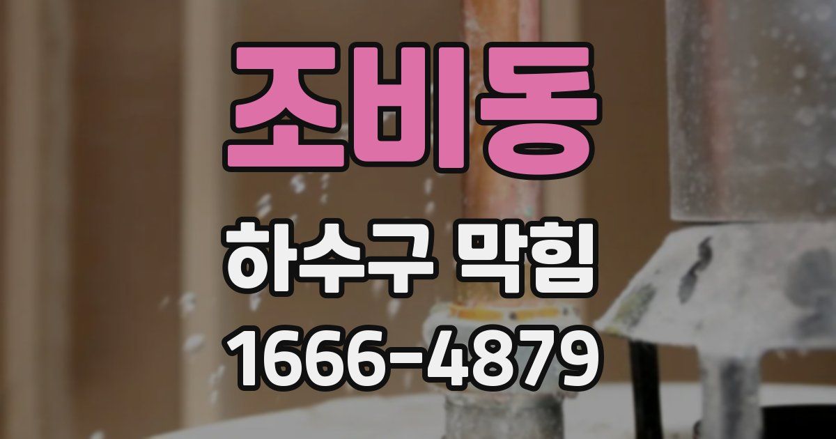 조비동 하수구 막힘