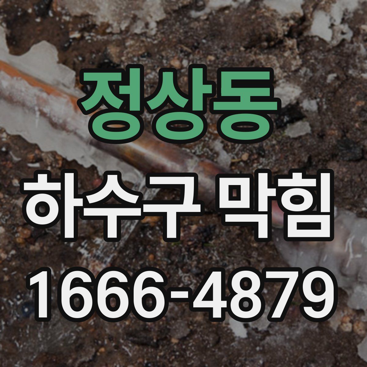 정상동 하수구 막힘