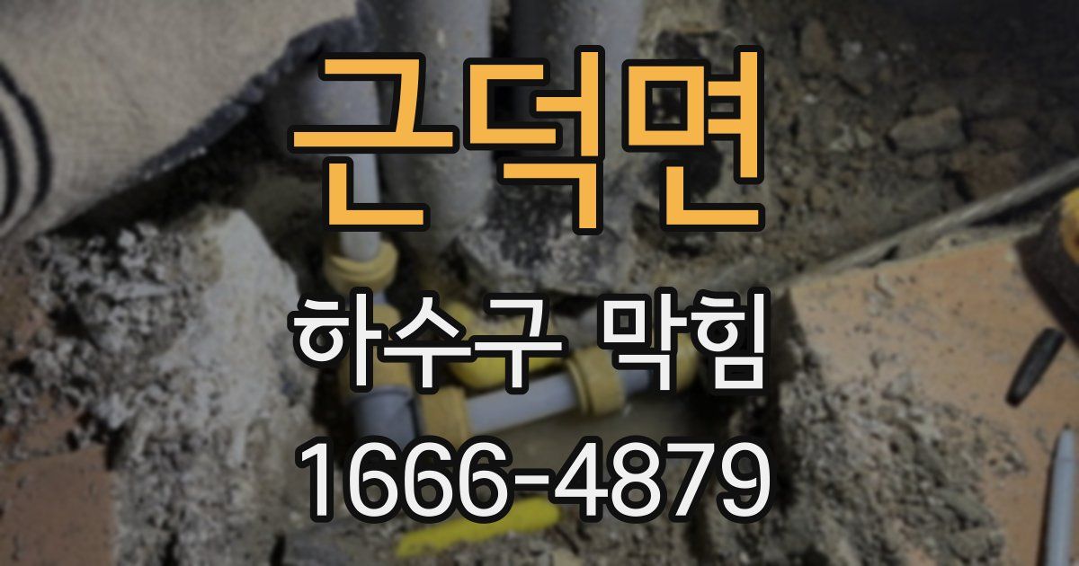 근덕면 하수구 막힘