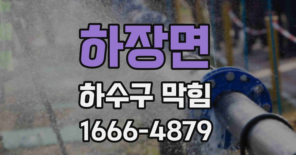 하장면 하수구 막힘