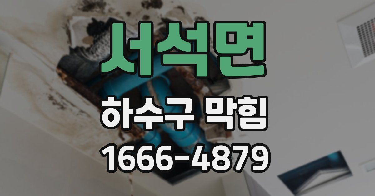 서석면 하수구 막힘