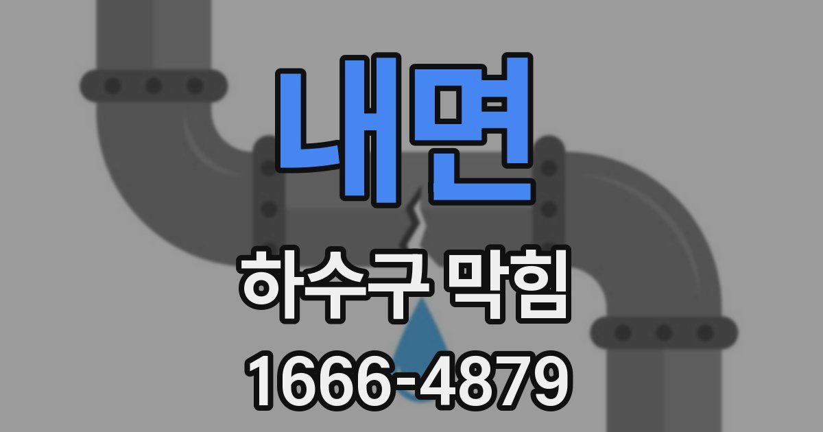 내면 하수구 막힘