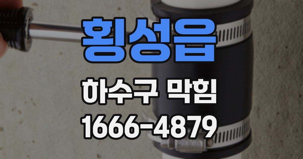횡성읍 하수구 막힘