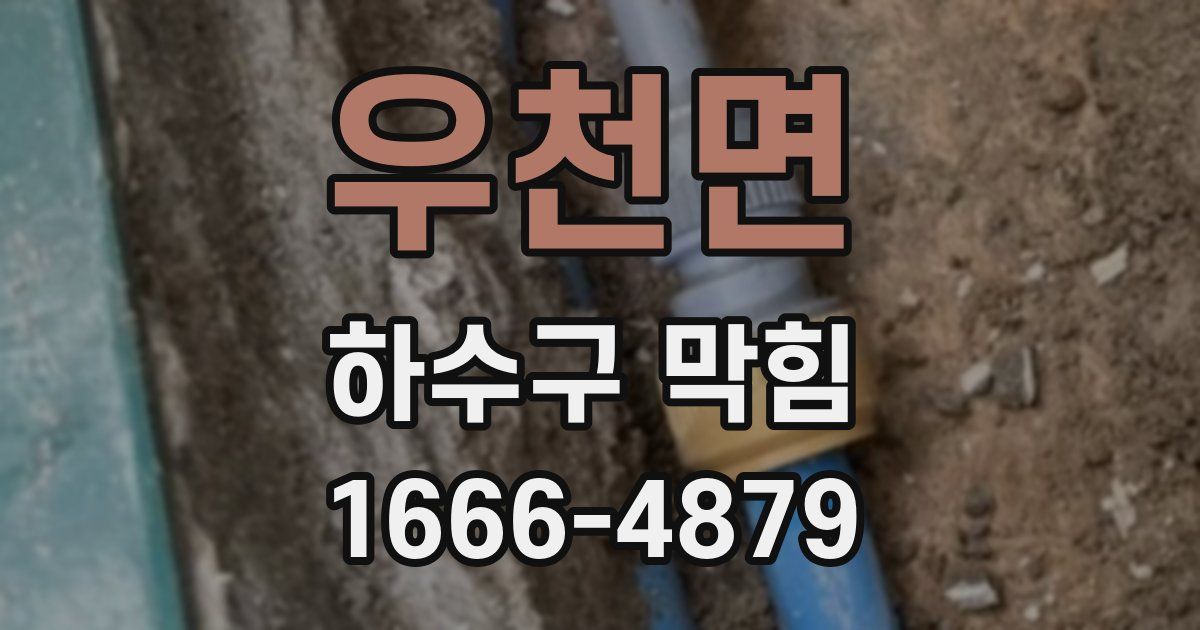 우천면 하수구 막힘