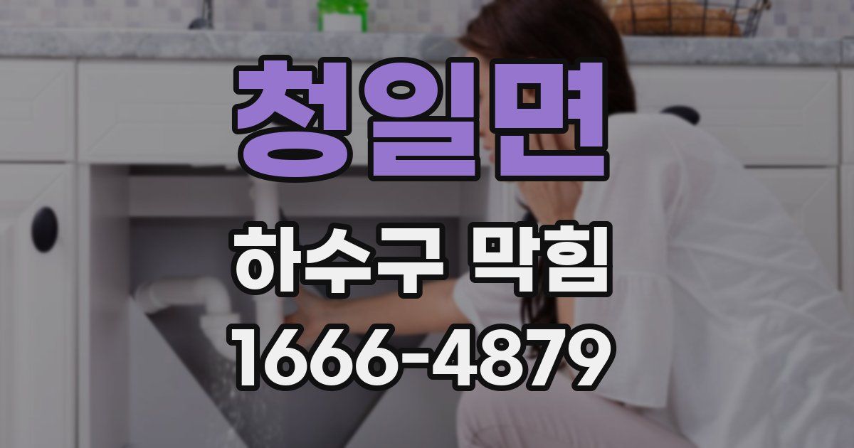청일면 하수구 막힘