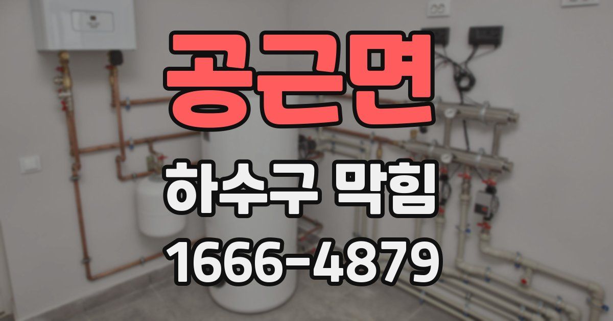 공근면 하수구 막힘