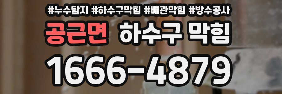공근면 하수구 막힘