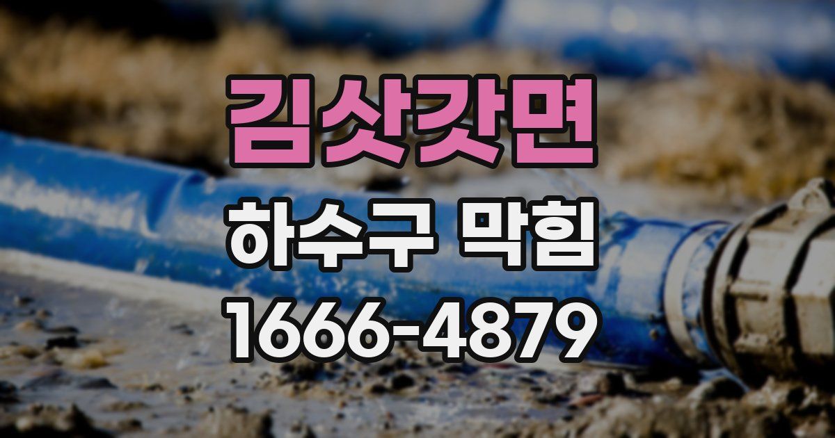 김삿갓면 하수구 막힘