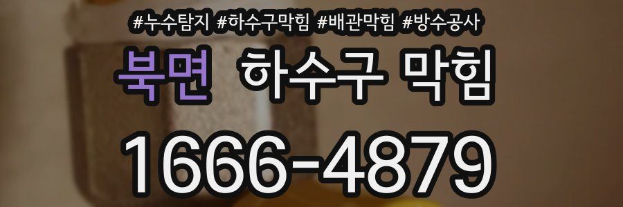 북면 하수구 막힘