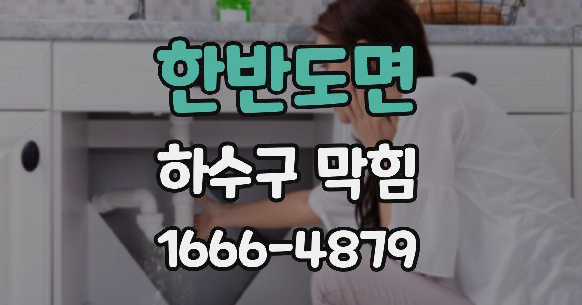 한반도면 하수구 막힘