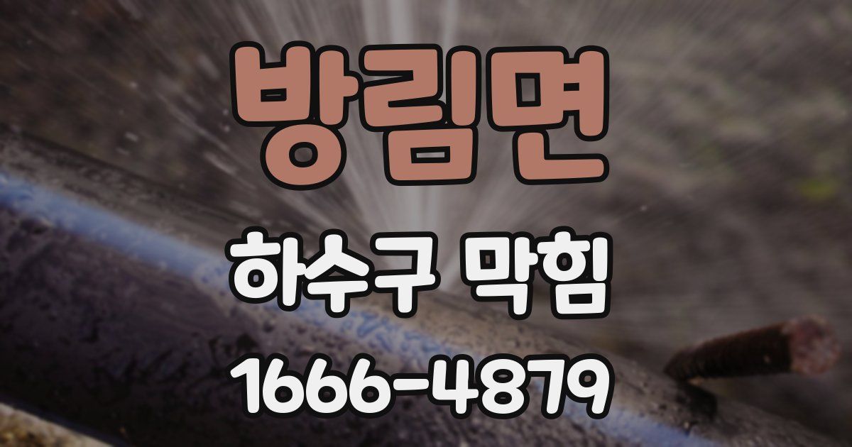 방림면 하수구 막힘