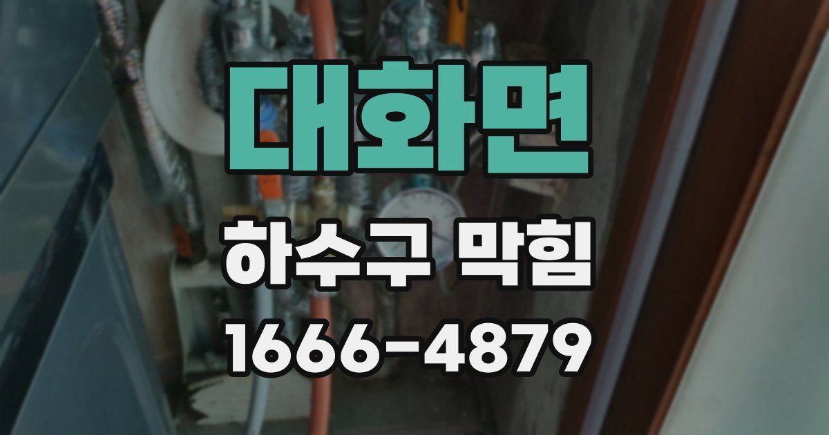 대화면 하수구 막힘