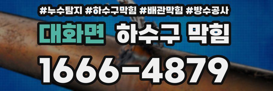 대화면 하수구 막힘