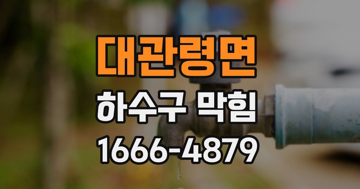 대관령면 하수구 막힘