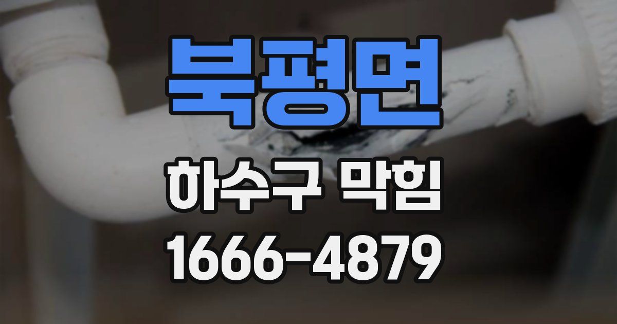 북평면 하수구 막힘