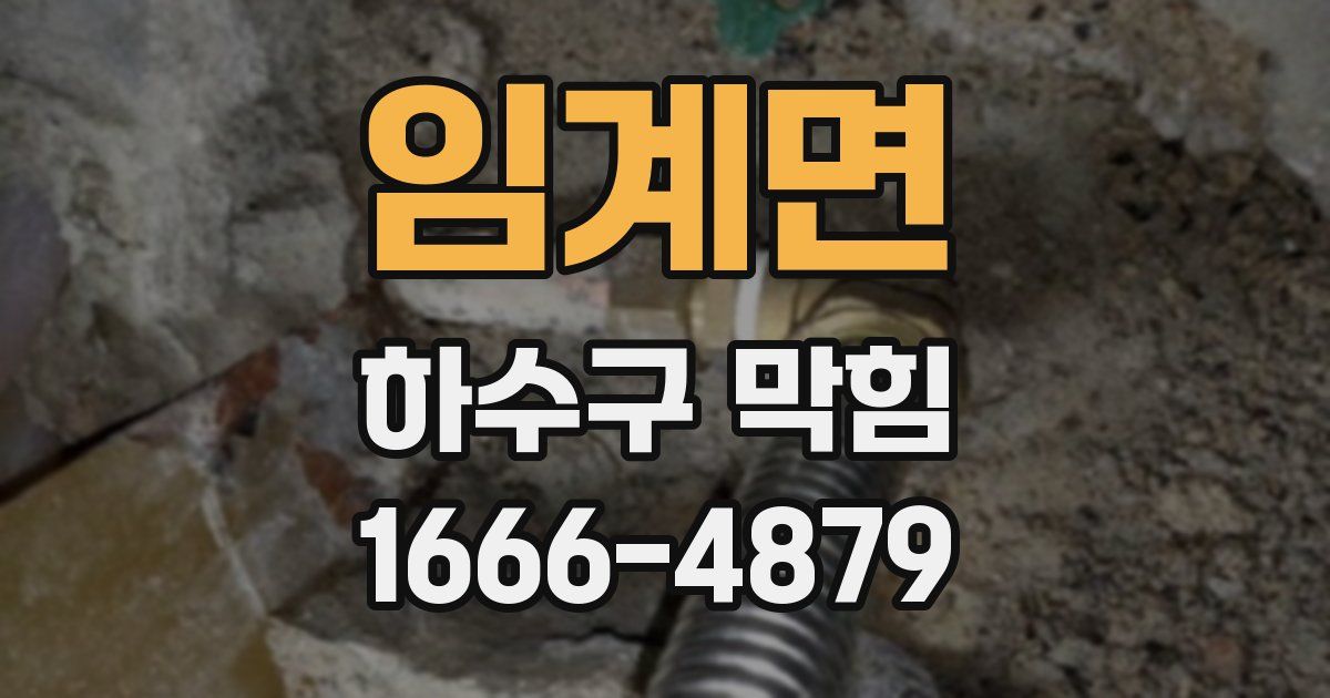 임계면 하수구 막힘