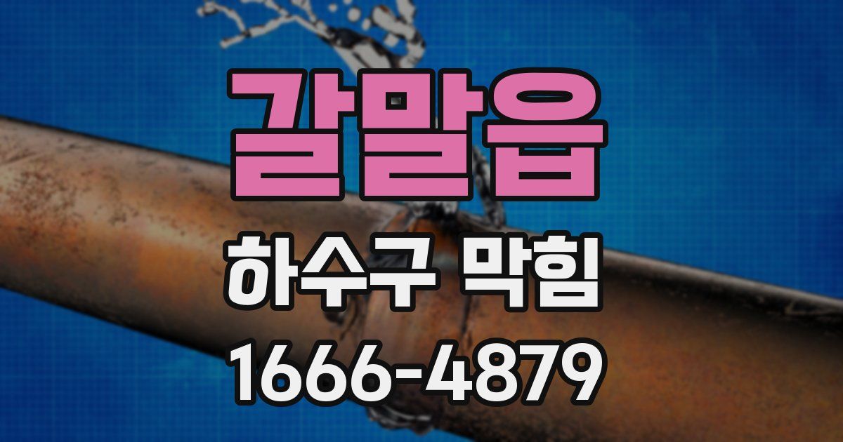 갈말읍 하수구 막힘
