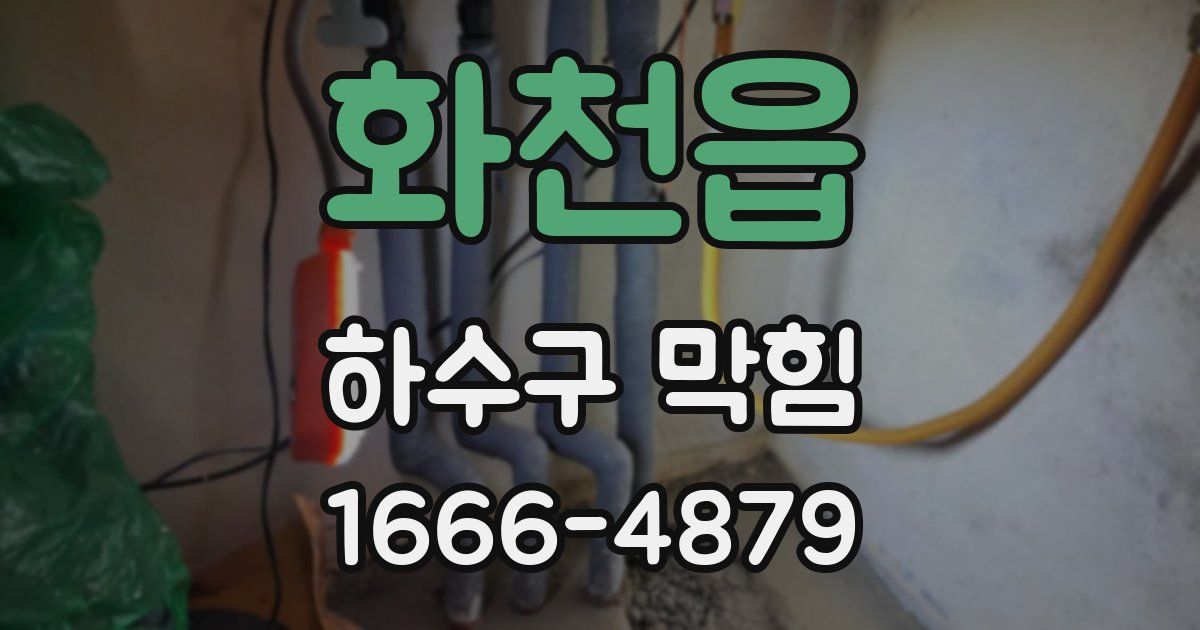 화천읍 하수구 막힘