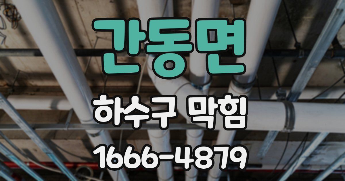 간동면 하수구 막힘