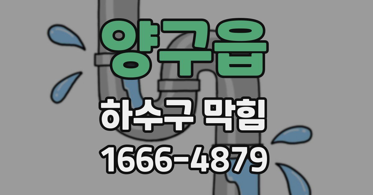 양구읍 하수구 막힘