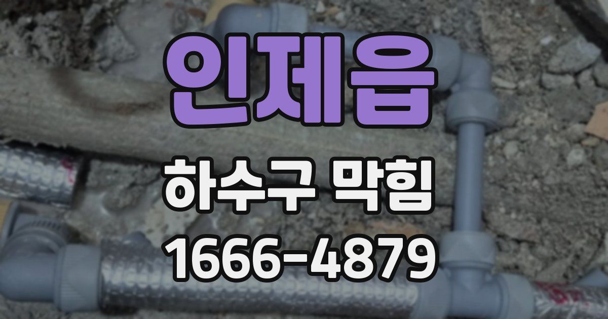 인제읍 하수구 막힘