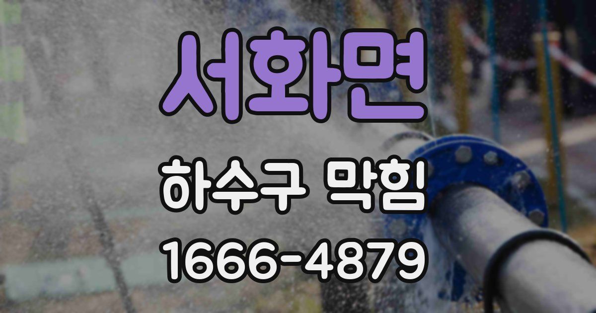 서화면 하수구 막힘